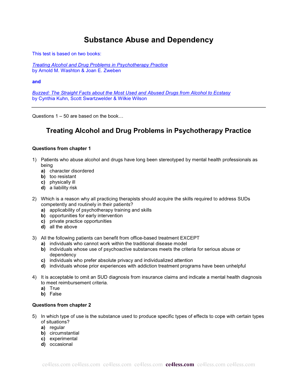 1) Patients Who Abuse Alcohol and Drugs Have Long Been Stereotyped