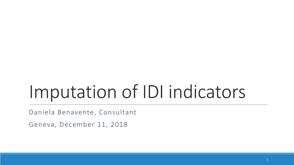 The ICT Development Index Methodology