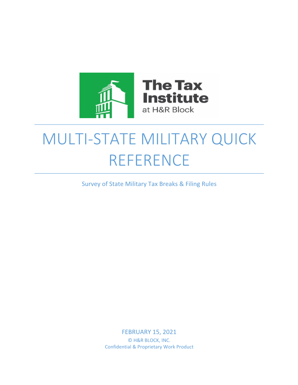 Multi-State Military Quick Reference