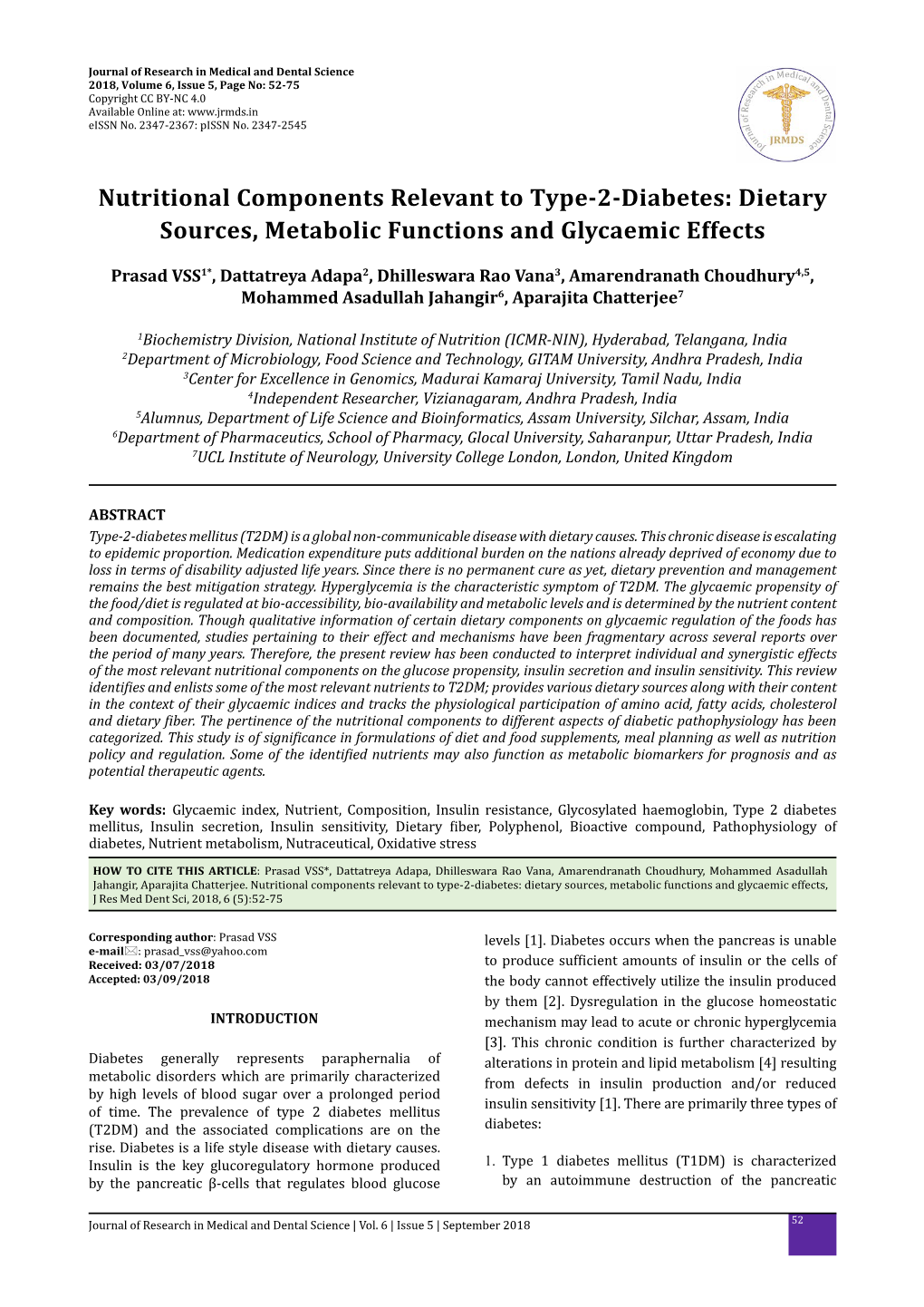 Nutritional Components Relevant to Type-2-Diabetes: Dietary Sources, Metabolic Functions and Glycaemic Effects