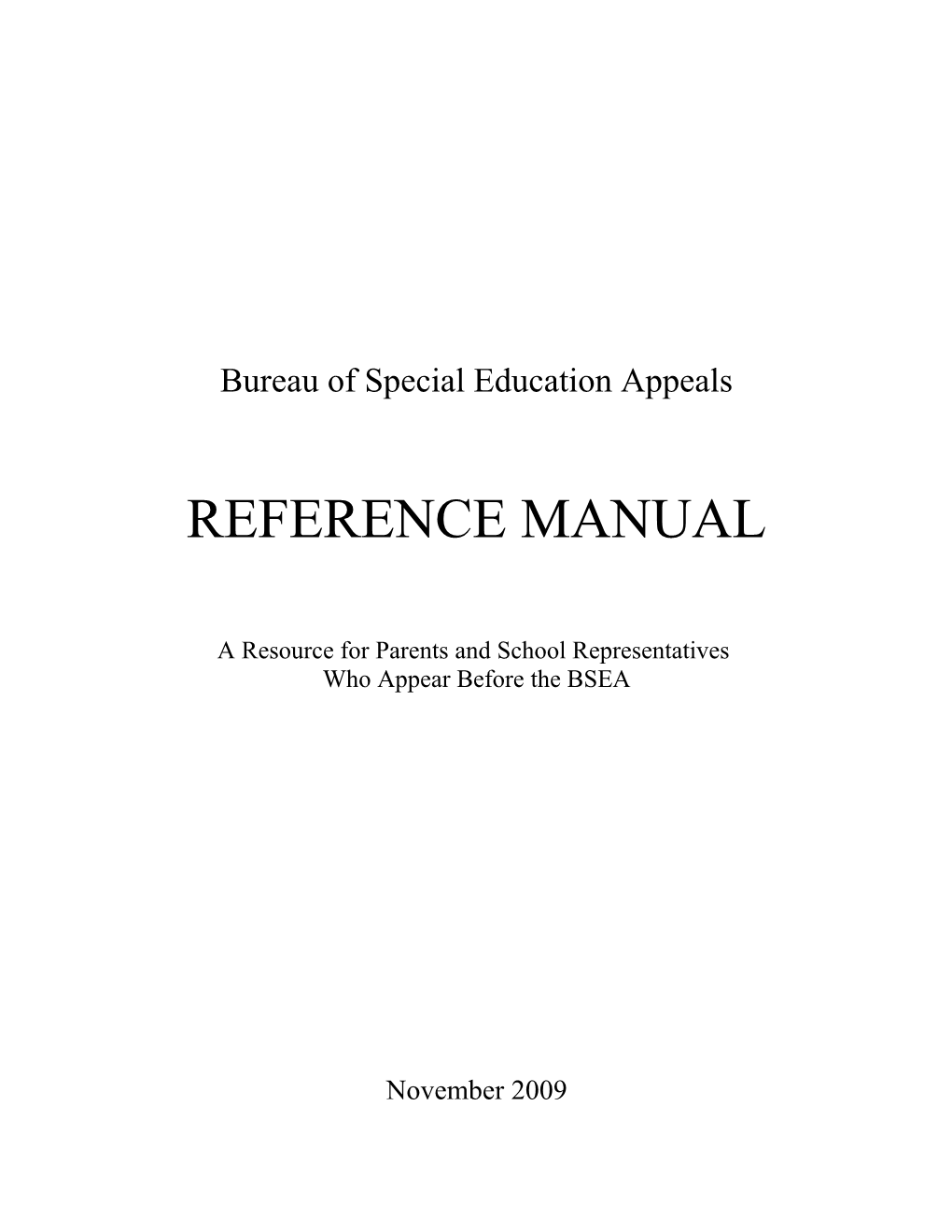 BSEA Pro Se Litigant Manual