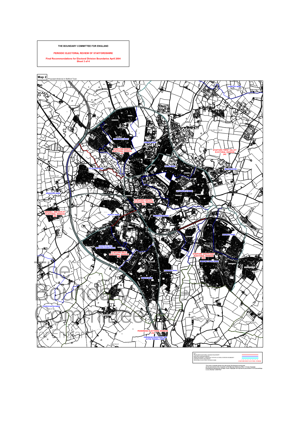 Map 2 Proposed Divisions in Stafford Town