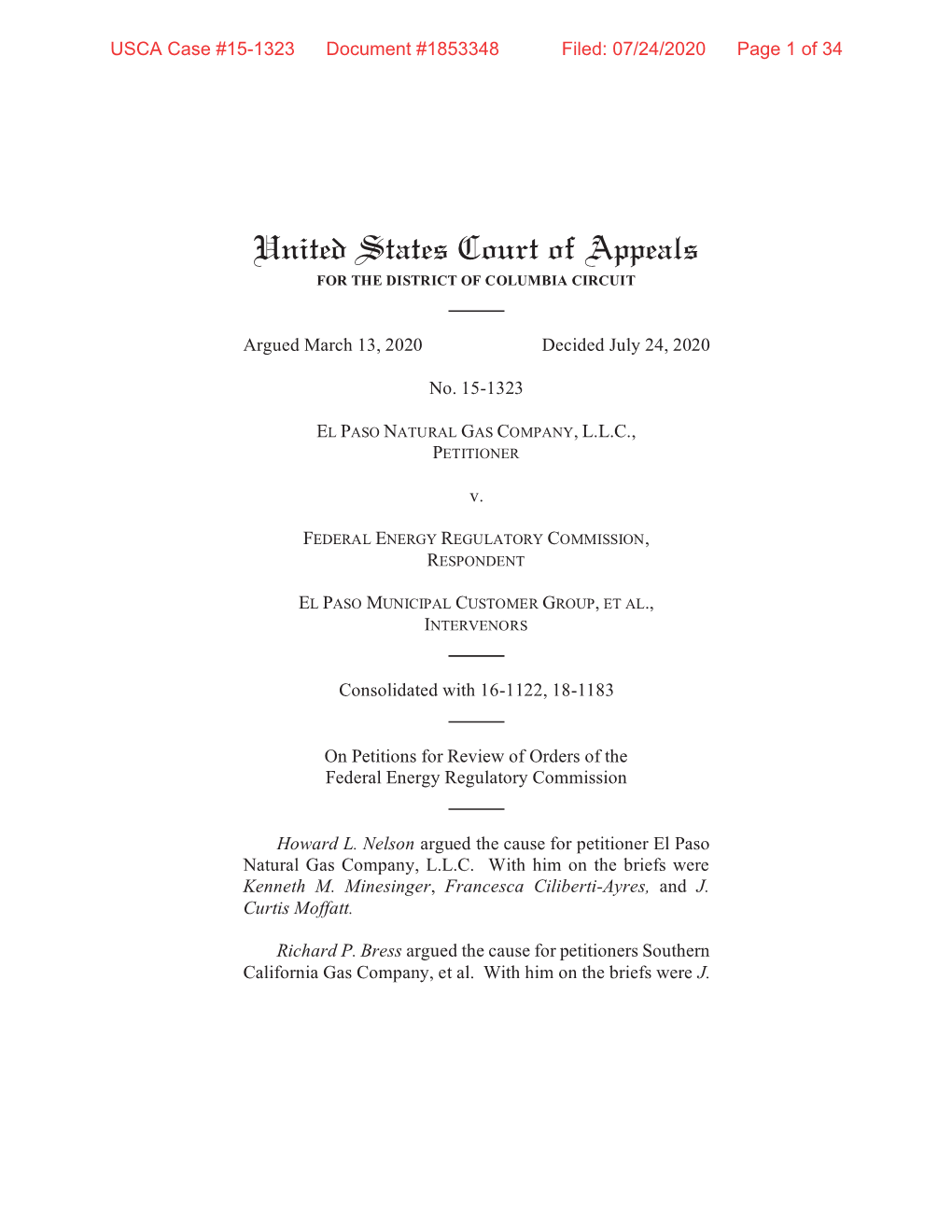 United States Court of Appeals for the DISTRICT of COLUMBIA CIRCUIT