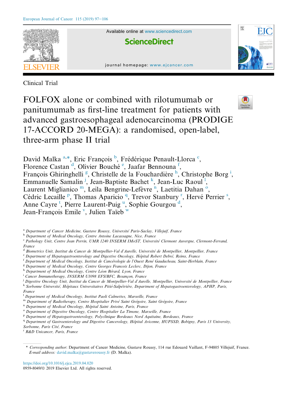 FOLFOX Alone Or Combined with Rilotumumab Or Panitumumab As