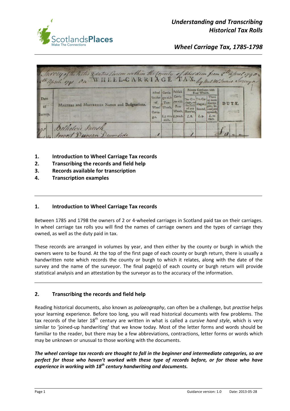 Understanding and Transcribing Historical Tax Rolls Wheel Carriage