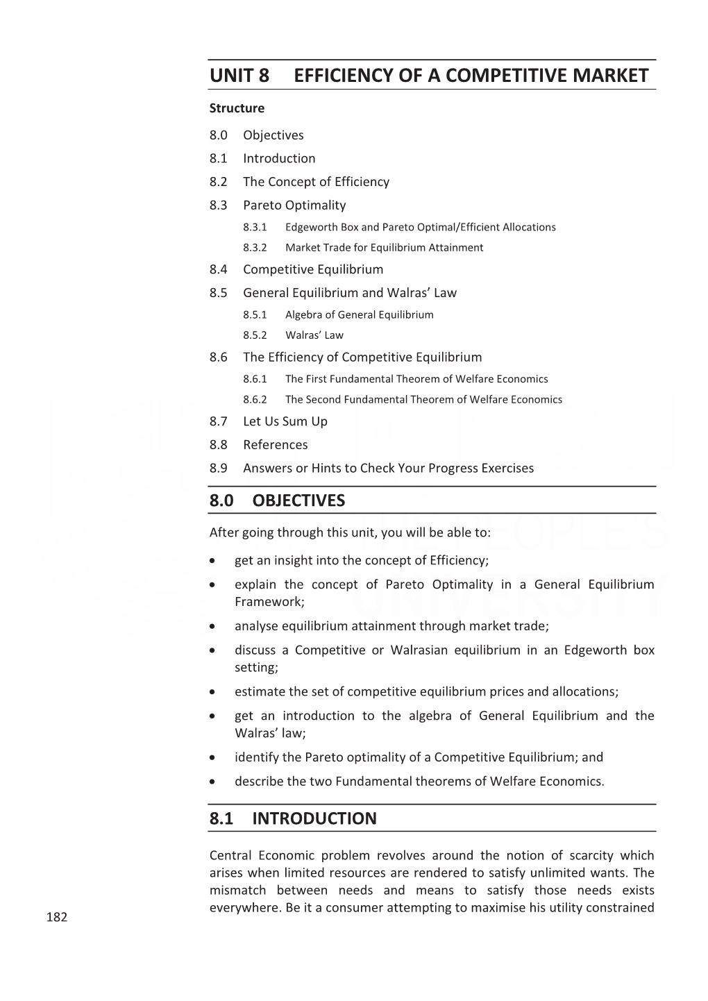 Unit 8 Efficiency of a Competitive Market