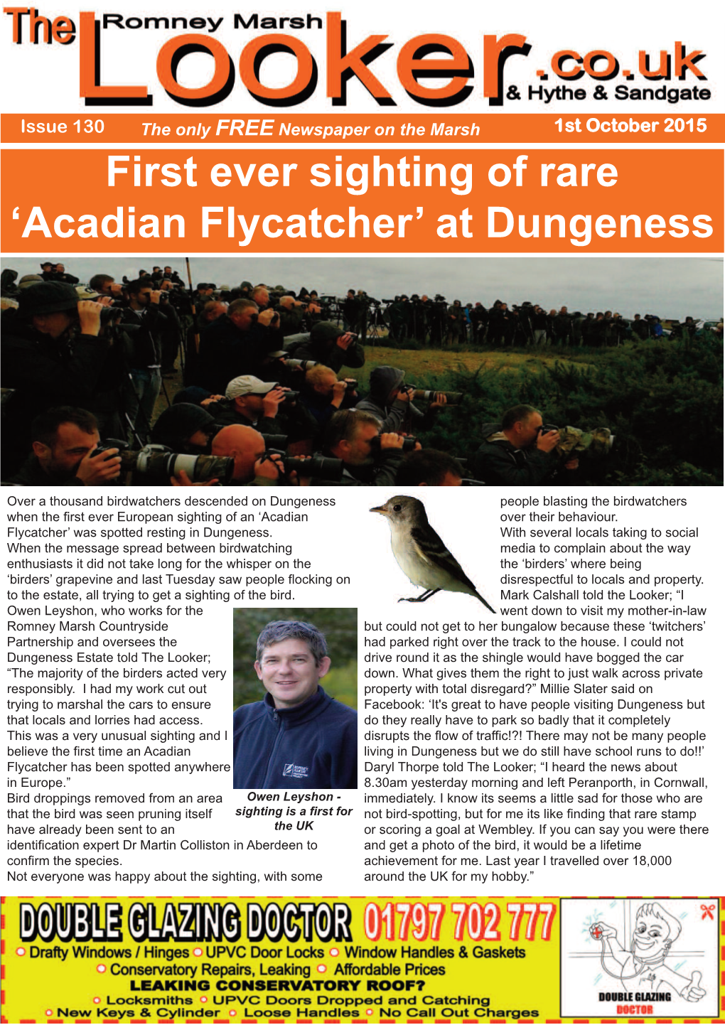 First Ever Sighting of Rare 'Acadian Flycatcher' at Dungeness