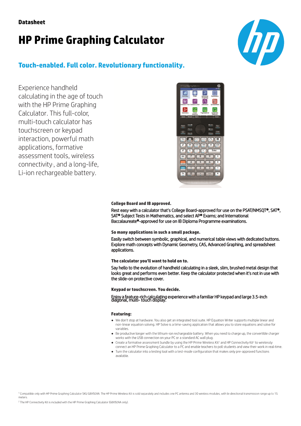 HP Prime Graphing Calculator