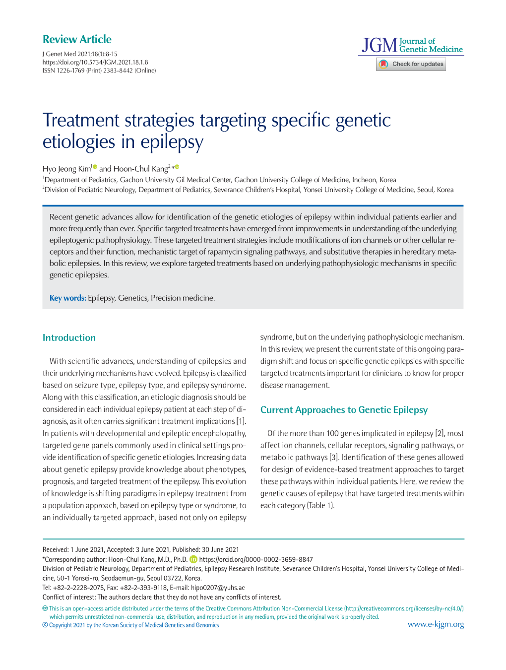 Treatment Strategies Targeting Specific Genetic Etiologies in Epilepsy