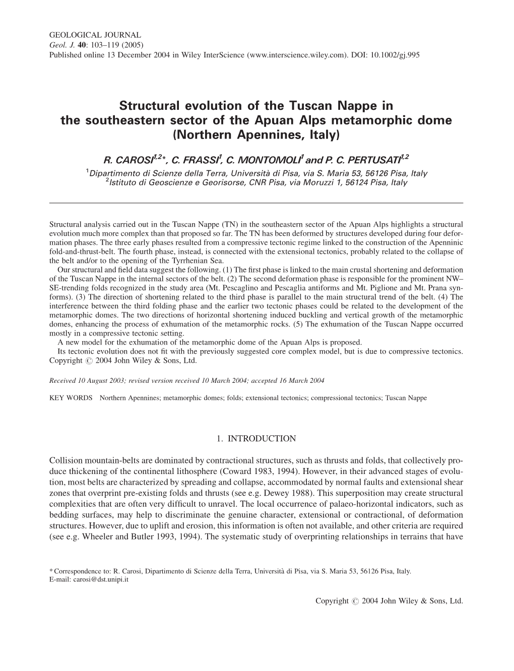 Structural Evolution of the Tuscan Nappe in the Southeastern Sector of the Apuan Alps Metamorphic Dome (Northern Apennines, Italy)