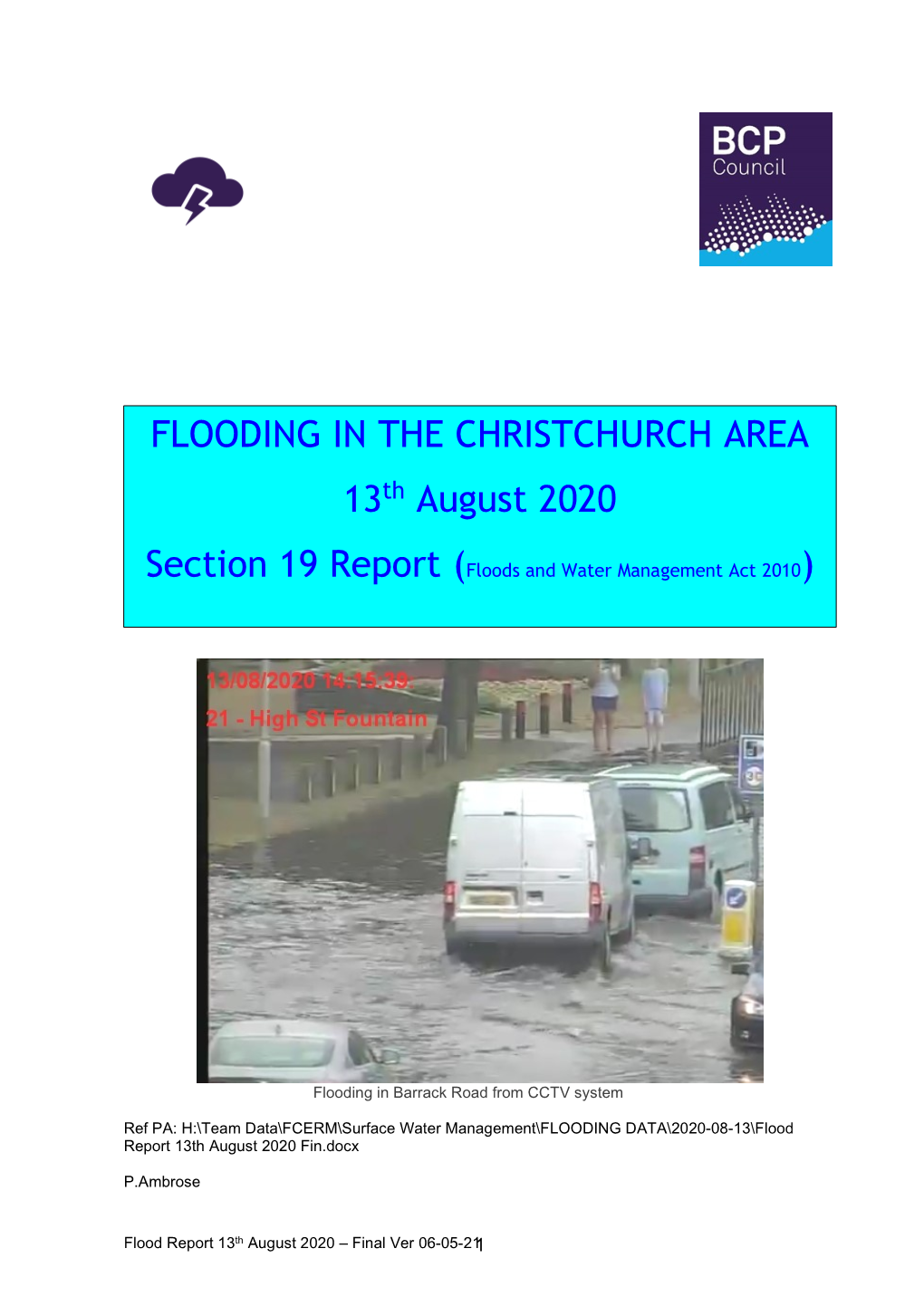 Flood Report August 2020