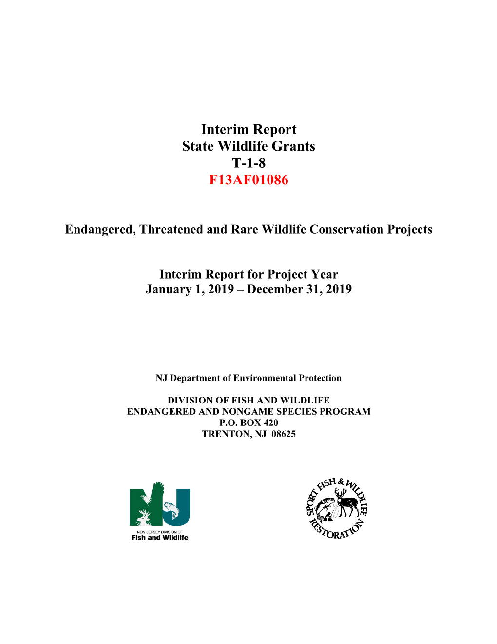 2019 Endangered, Threatened and Rare Wildlife Conservation Projects Interim Report