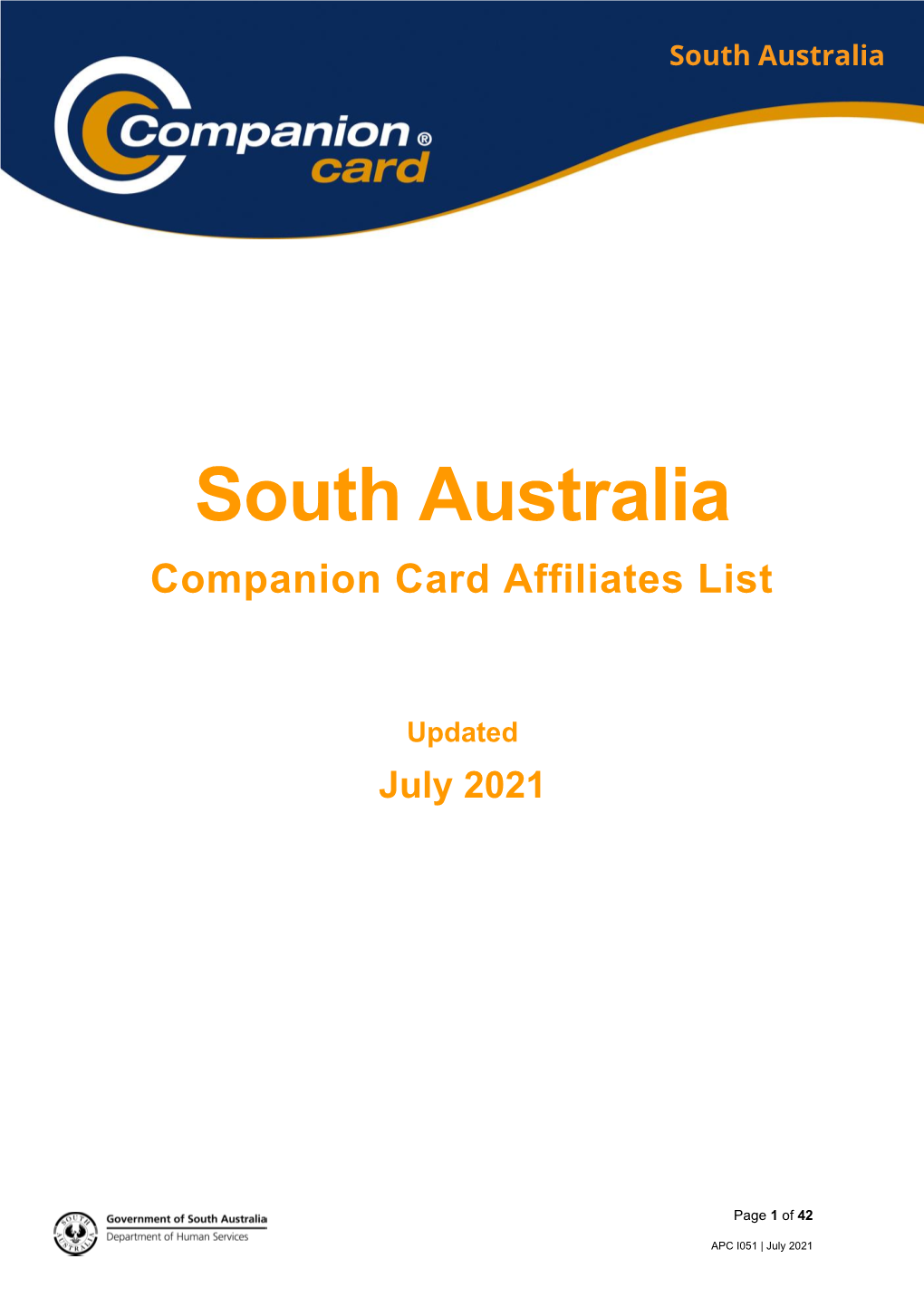 I051 Companion Card Affiliate List 07 2021