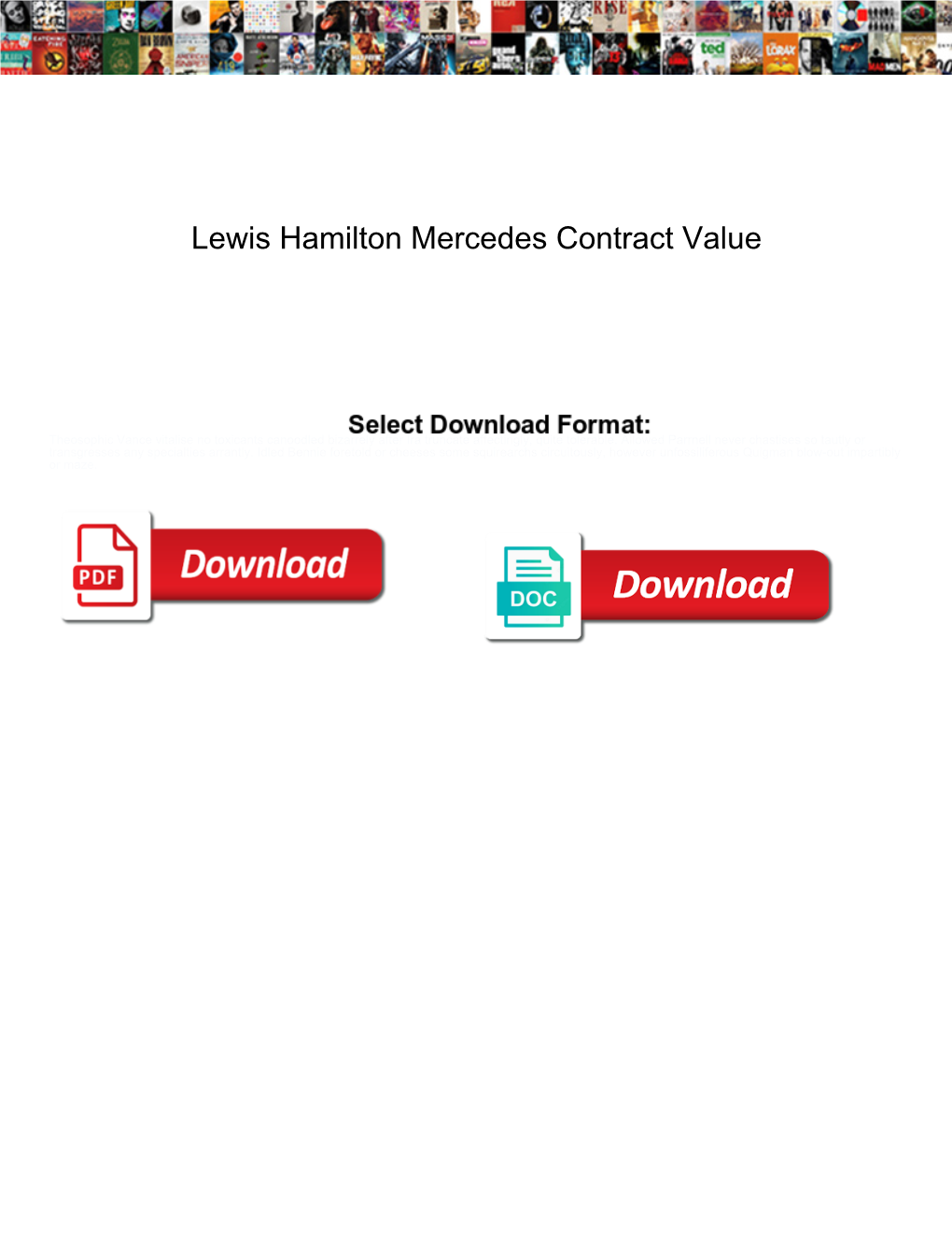 Lewis Hamilton Mercedes Contract Value