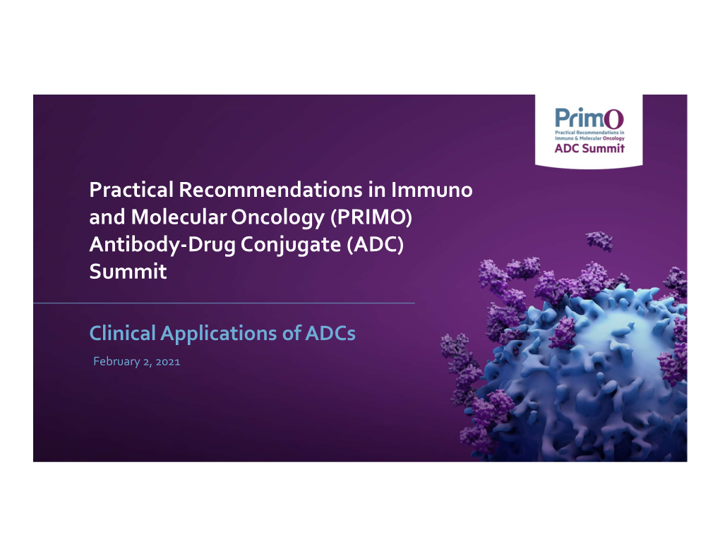 (PRIMO) Antibody-Drug Conjugate (ADC) Summit