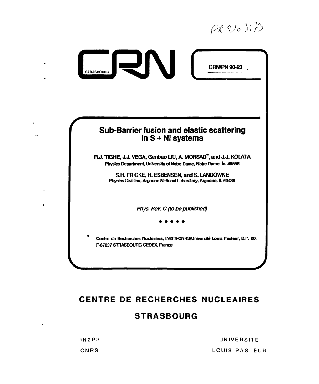 Sub-Barrier Fusion and Elastic Scattering in S + Ni Systems