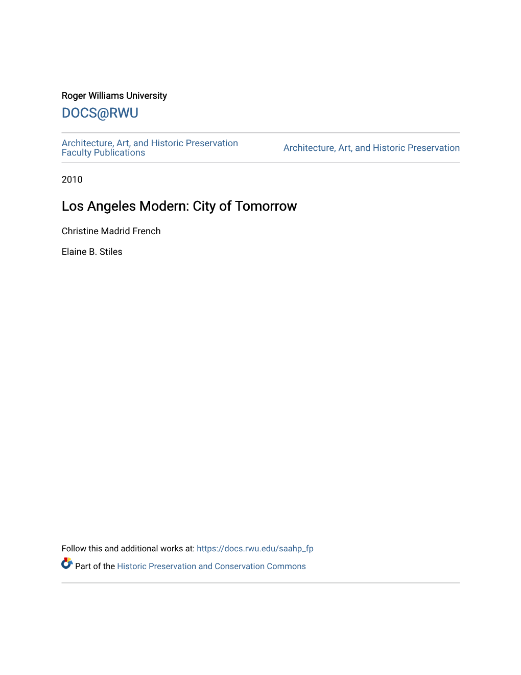 Los Angeles Modern: City of Tomorrow