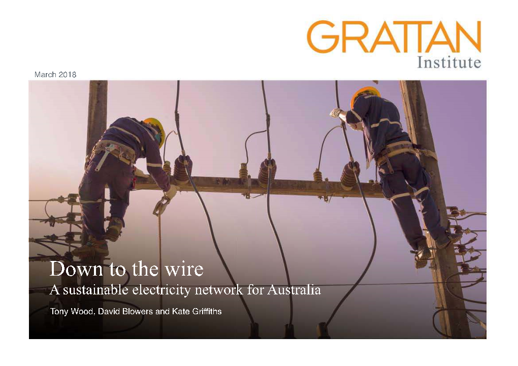 Down to the Wire: a Sustainable Electricity Network for Australia