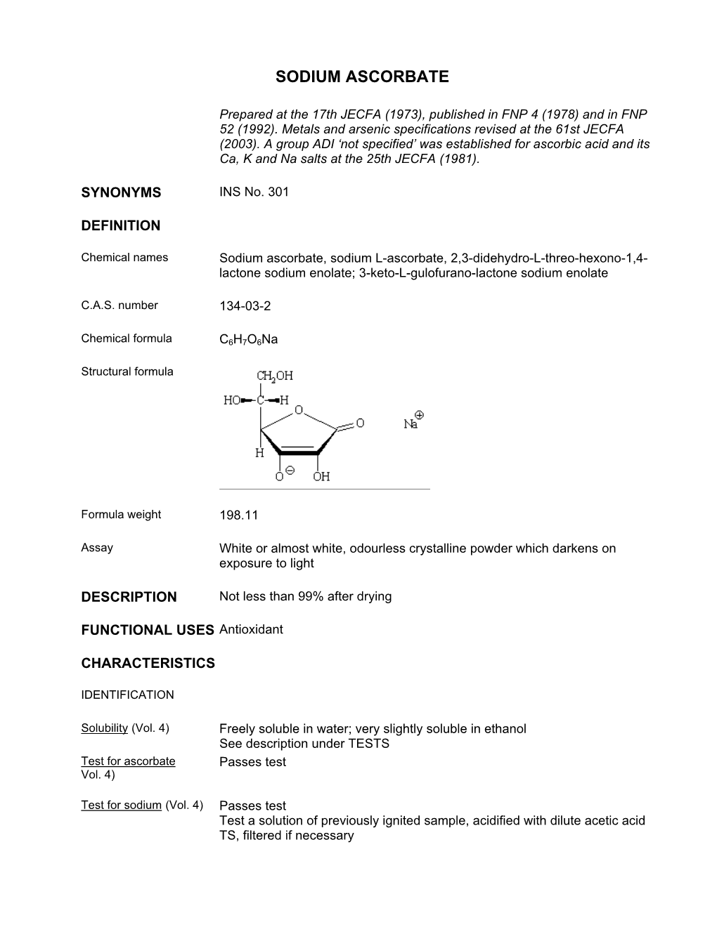 Sodium Ascorbate