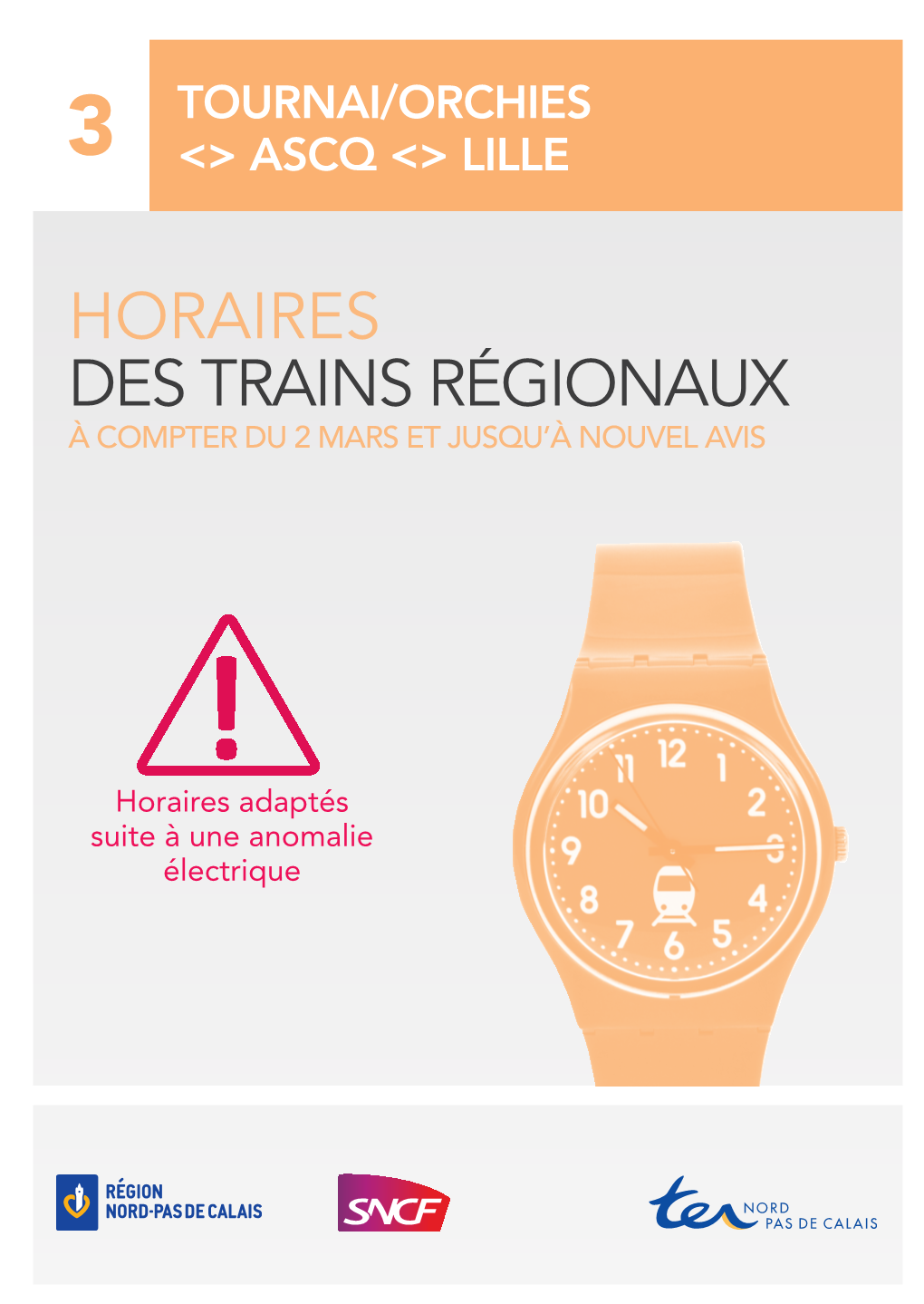 Horaires Des Trains Régionaux À Compter Du 2 Mars Et Jusqu’À Nouvel Avis