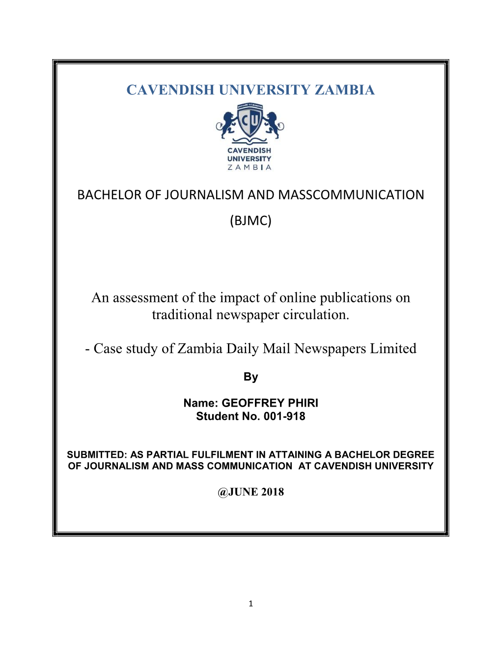 An Assessment of the Impact of Online Publications on Traditional Newspaper Circulation