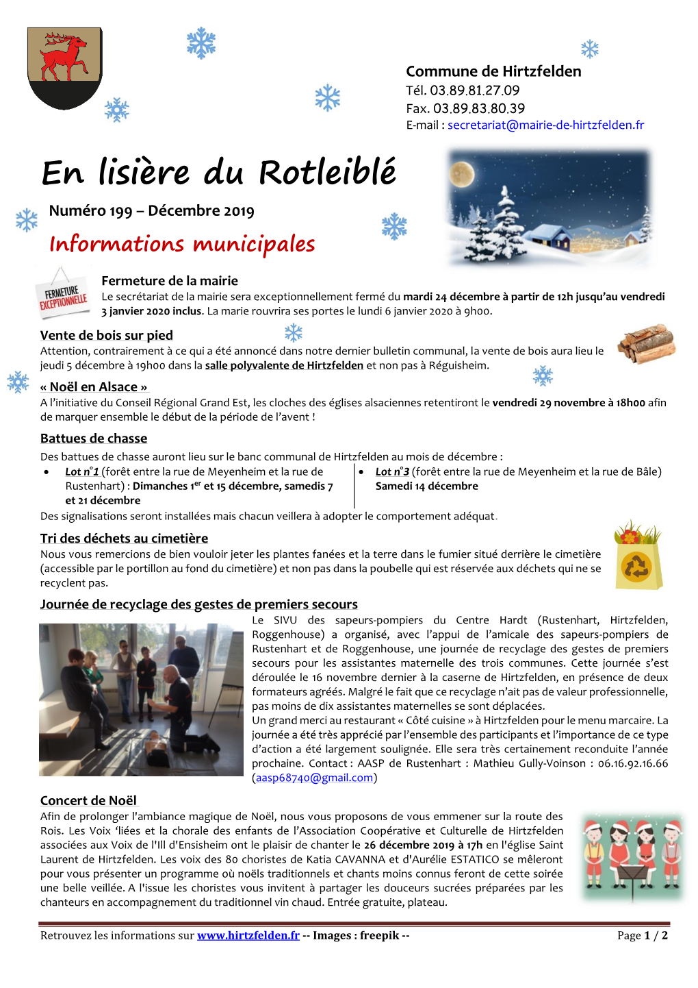 En Lisière Du Rotleiblé Numéro 199 – Décembre 2019