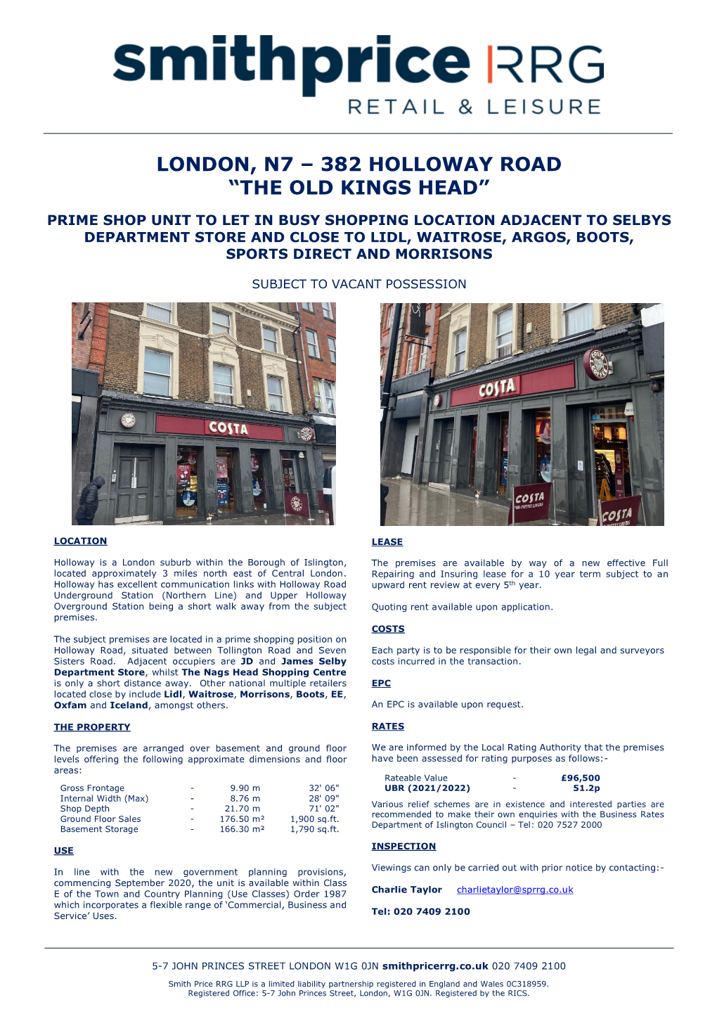 382 Holloway Road “The Old Kings Head”