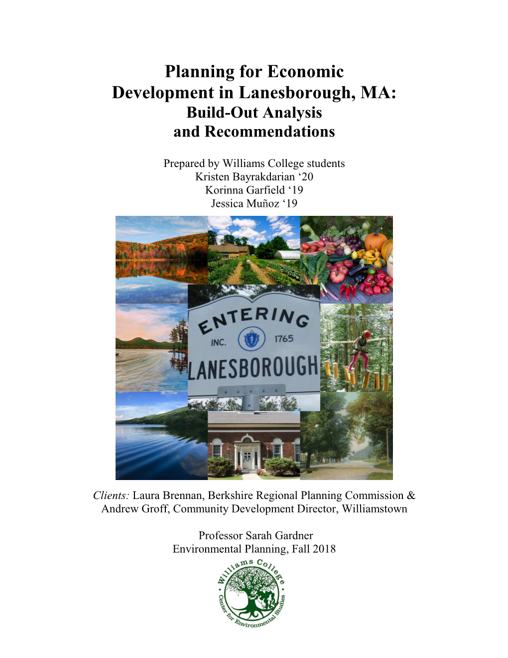 Planning for Economic Development in Lanesborough, MA: Build-Out Analysis and Recommendations