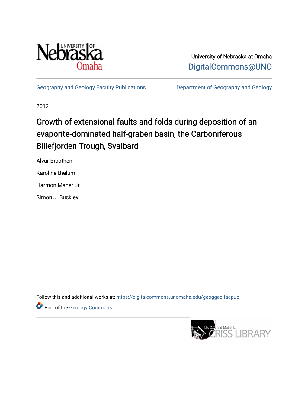 Growth of Extensional Faults and Folds During Deposition of an Evaporite-Dominated Half-Graben Basin; the Carboniferous Billefjorden Trough, Svalbard