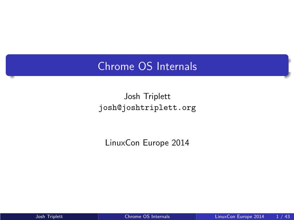 Chrome OS Internals