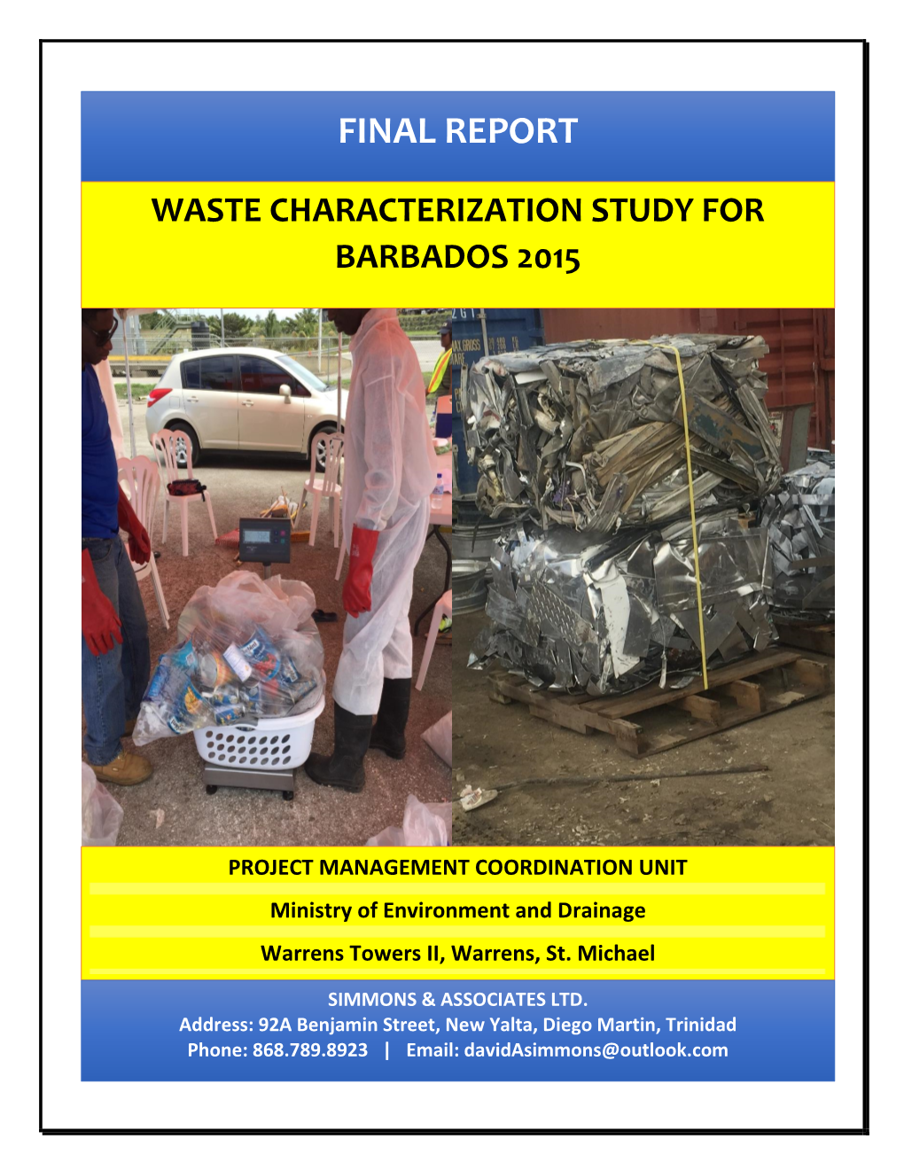 Barbados Waste Characterisation Study 2015: Final Report