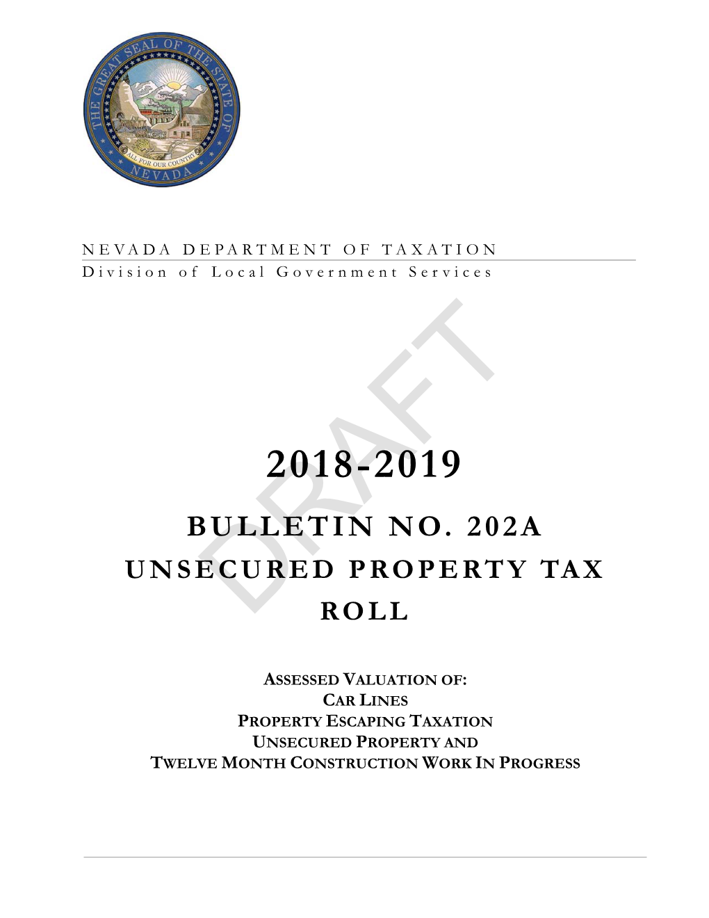 2018-2019 Unsecured Bulletin 202A