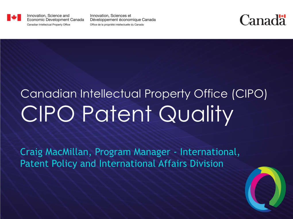 CIPO Patent Quality