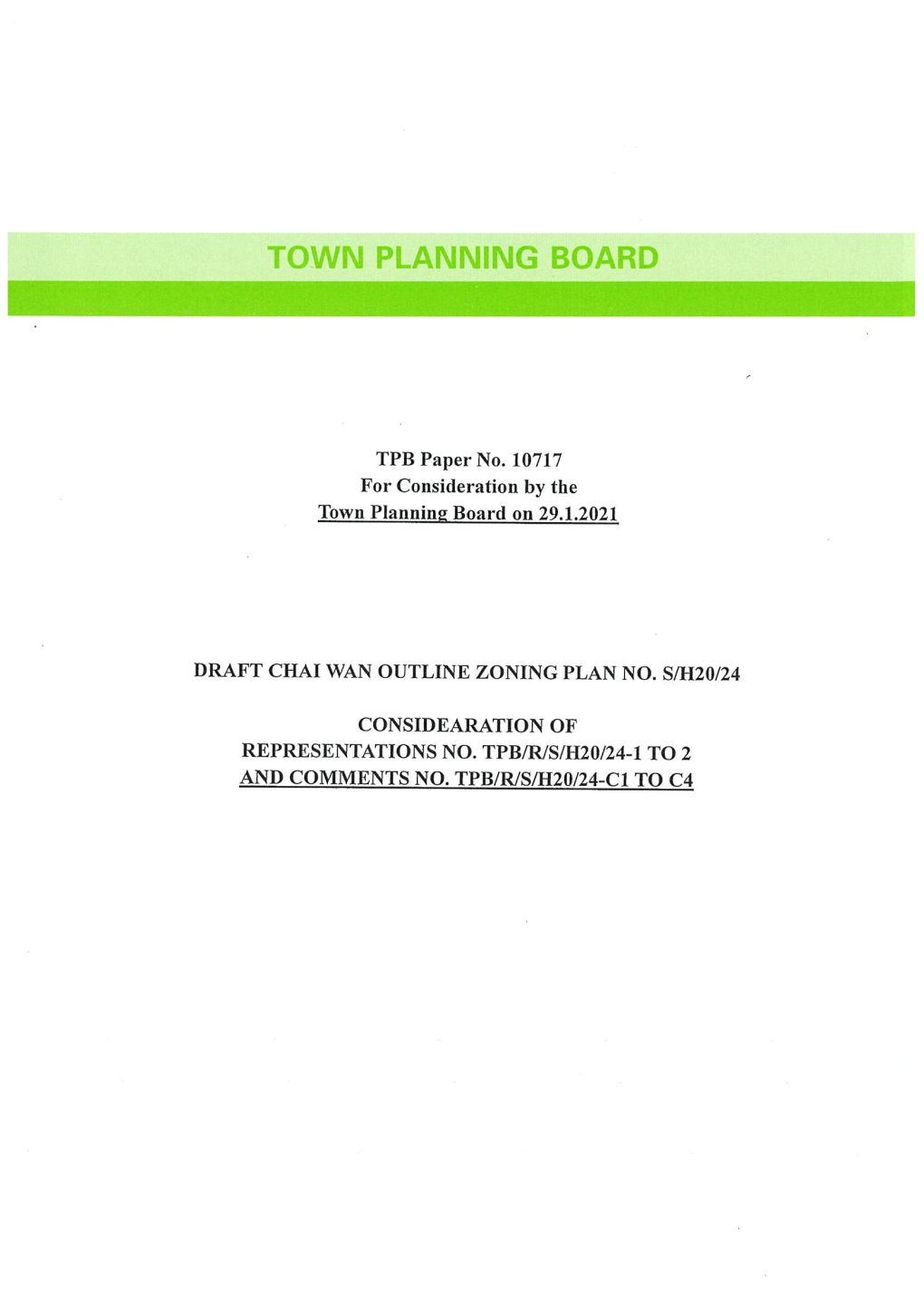 Town Planning Board Paper No. 10717