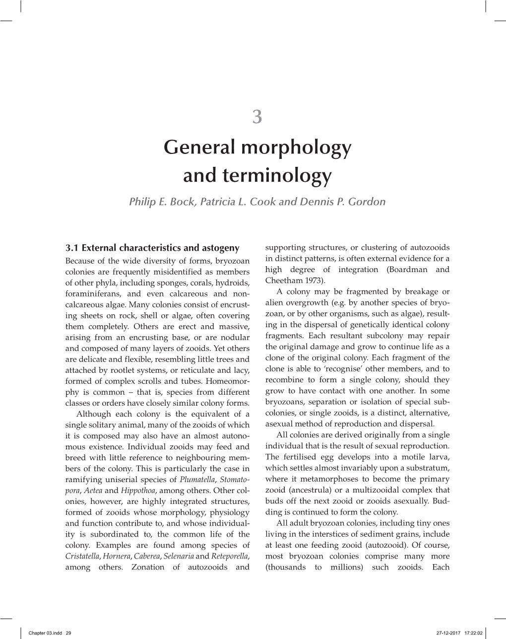 3 General Morphology and Terminology Philip E