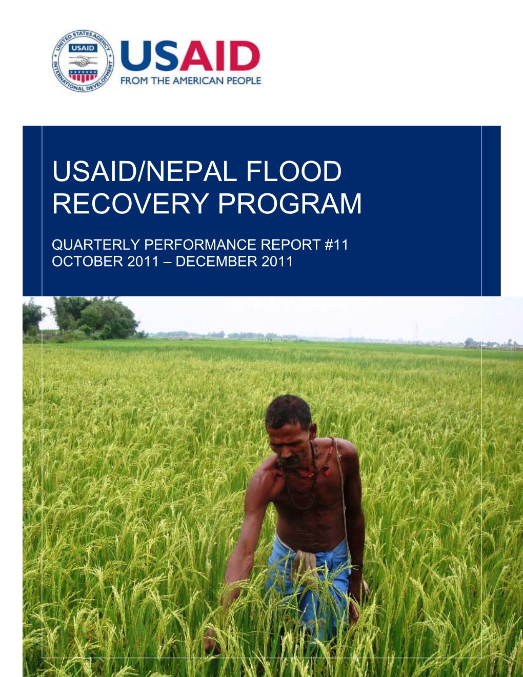 Usaid/Nepal Flood Recovery Program