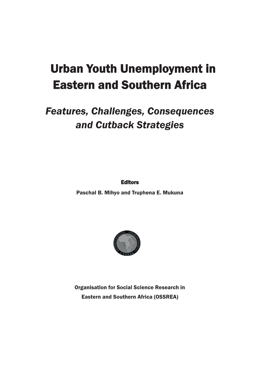 Urban Youth Unemployment Final.Indd