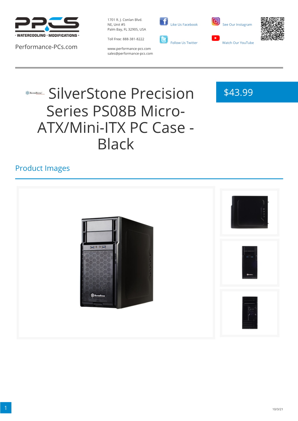 Silverstone Precision Series PS08B Micro-ATX/Mini-ITX PC Case