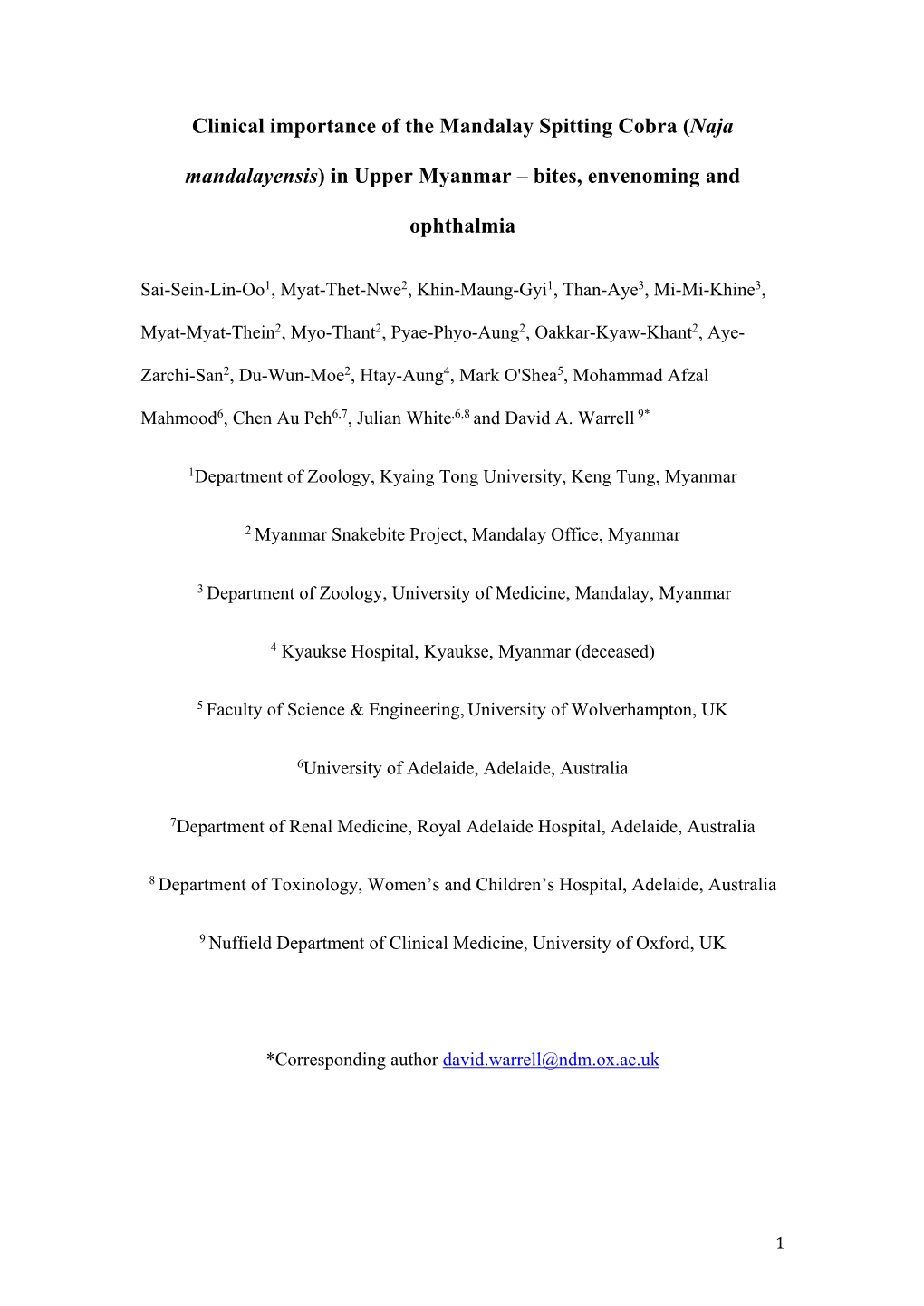 Naja Mandalayensis Sai-Sein-Lin-Oo Et Al REVISED Un-Tracked