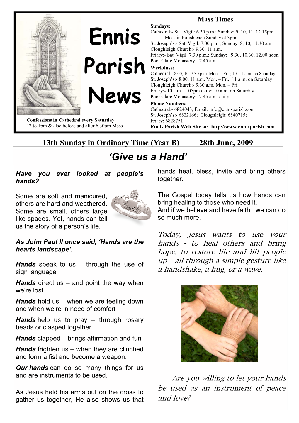 Ennis Parish News