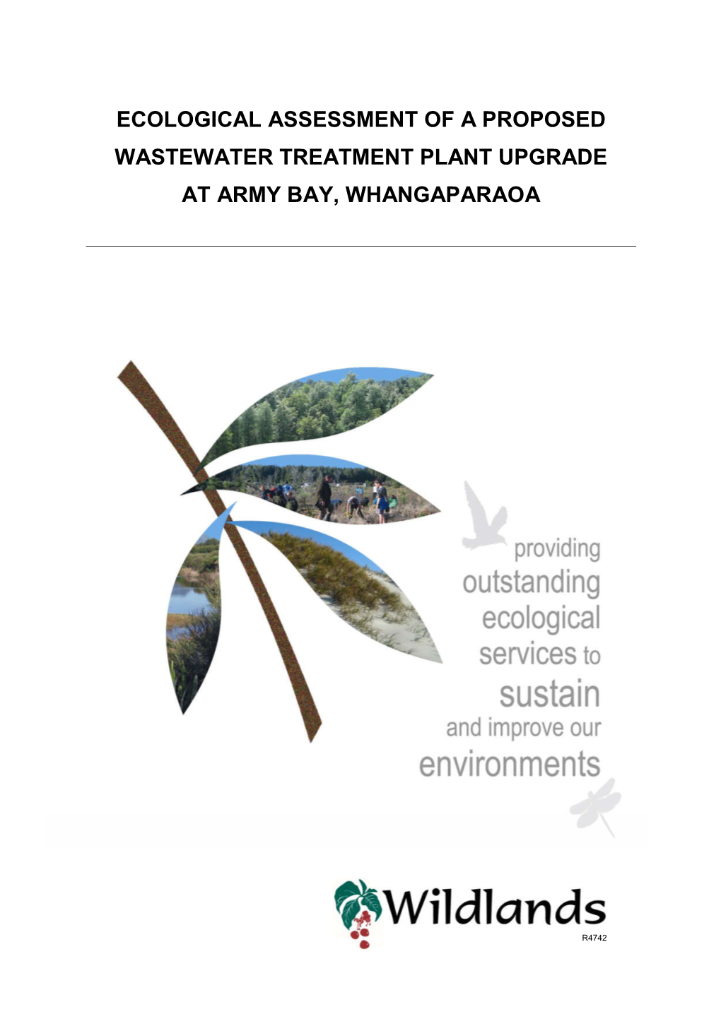 Ecological Assessment of a Proposed Wastewater Treatment Plant Upgrade at Army Bay, Whangaparaoa