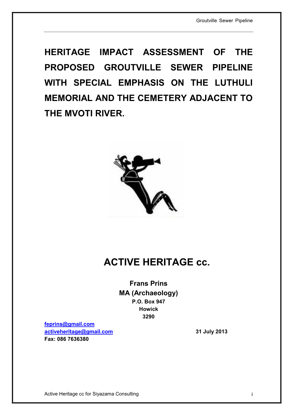Groutville Sewer Pipeline.Pdf