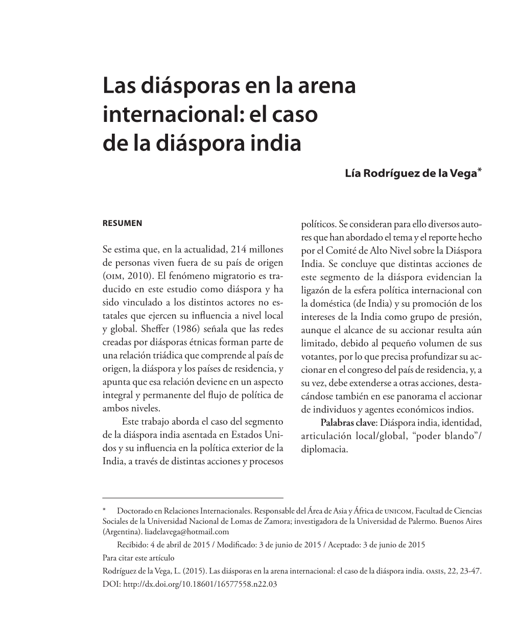 El Caso De La Diáspora India