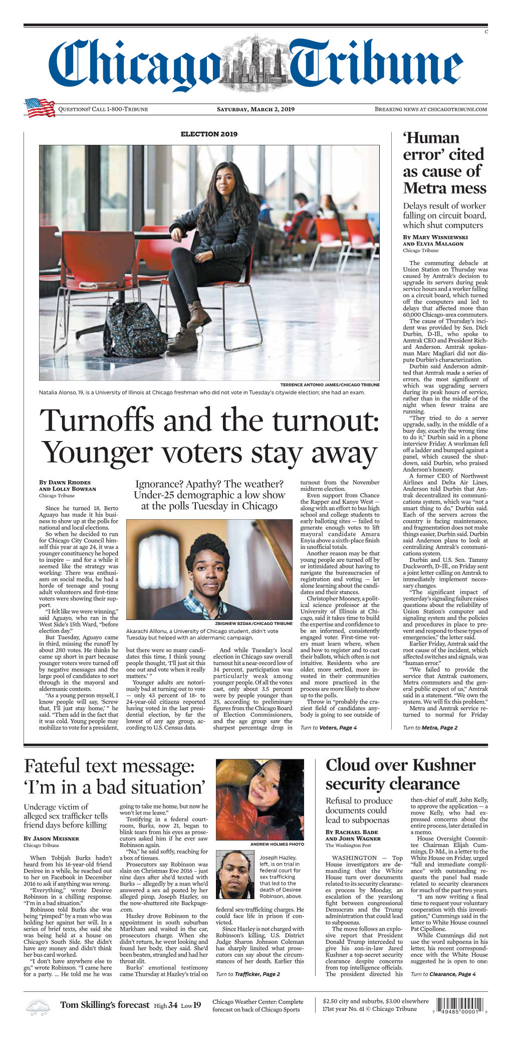 Younger Voters Stay Away Down, Said Durbin, Who Praised Anderson’S Honesty