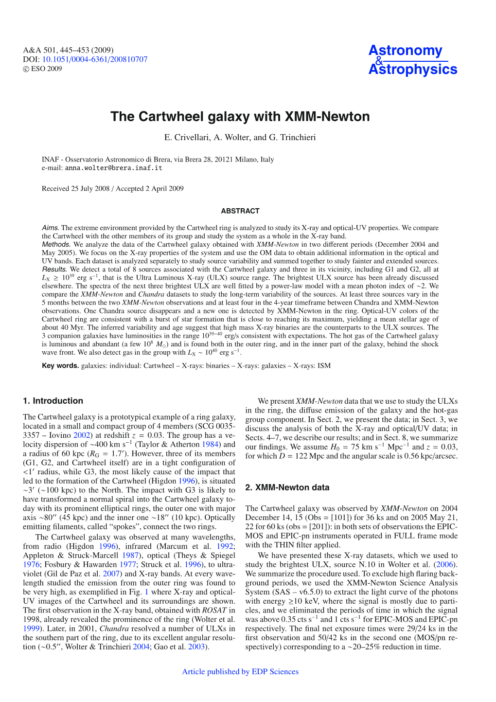 The Cartwheel Galaxy with XMM-Newton