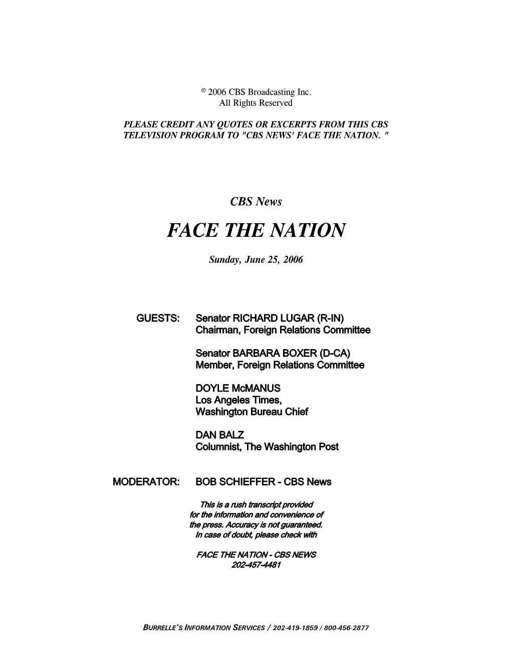 Face the Nation