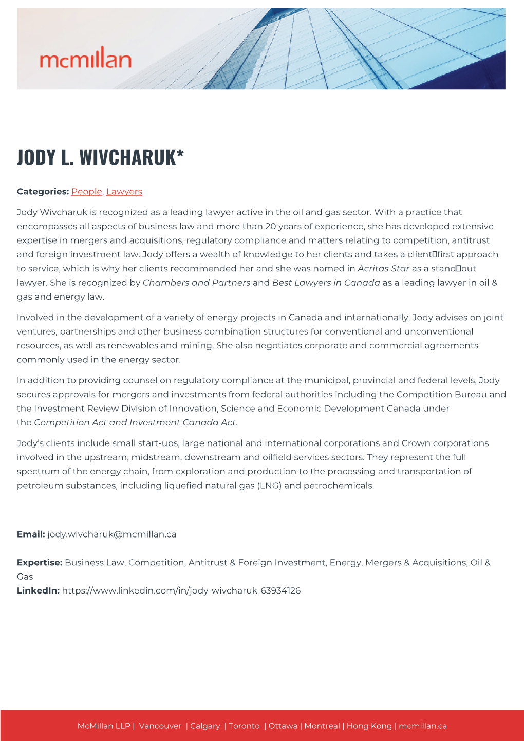 Jody L. Wivcharuk*