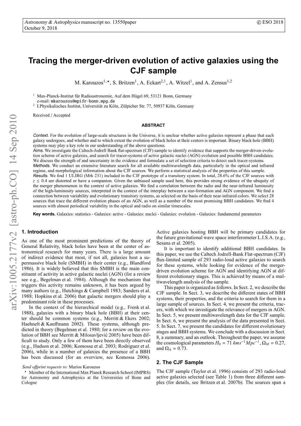 Tracing the Merger-Driven Evolution of Active Galaxies Using the CJF Sample