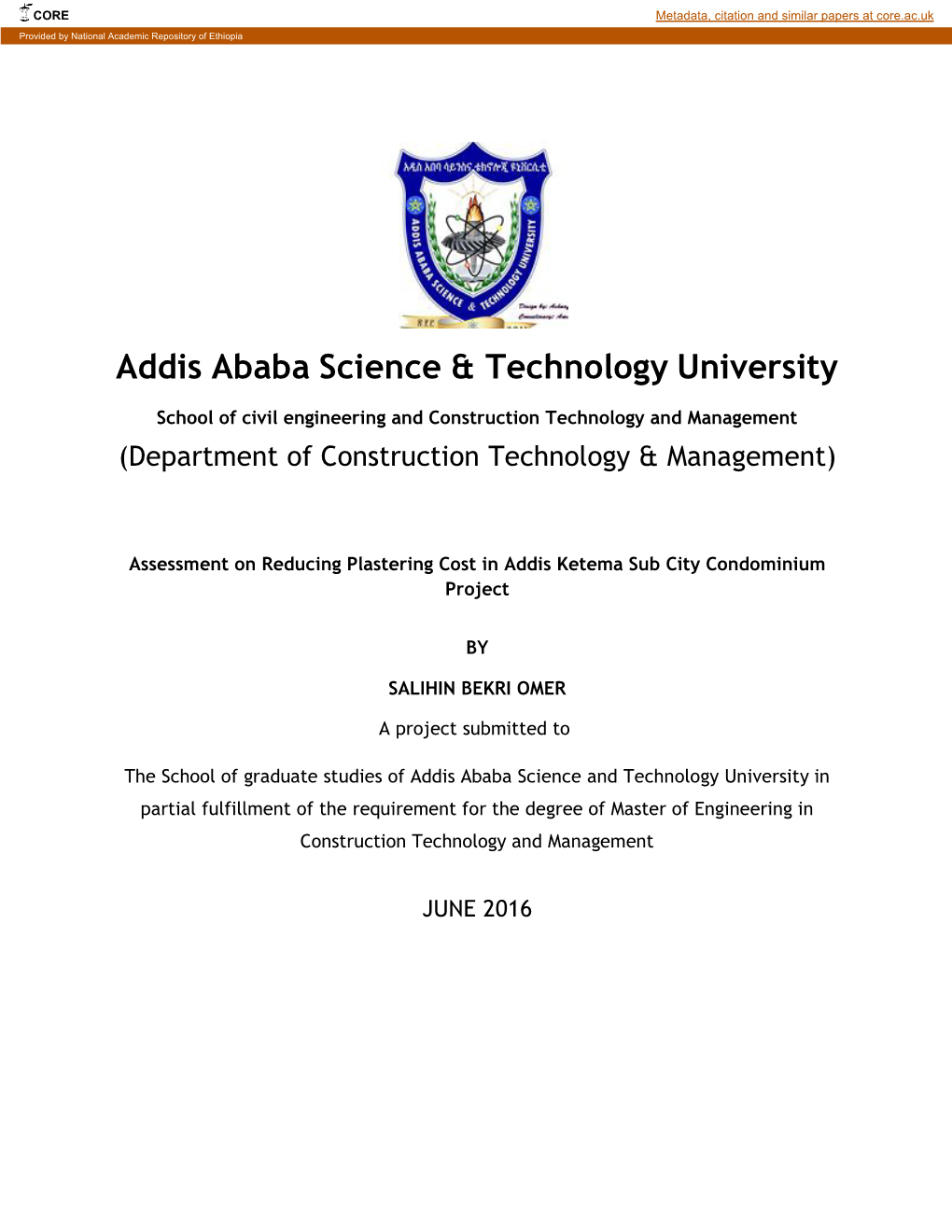 Addis Ababa Science & Technology University