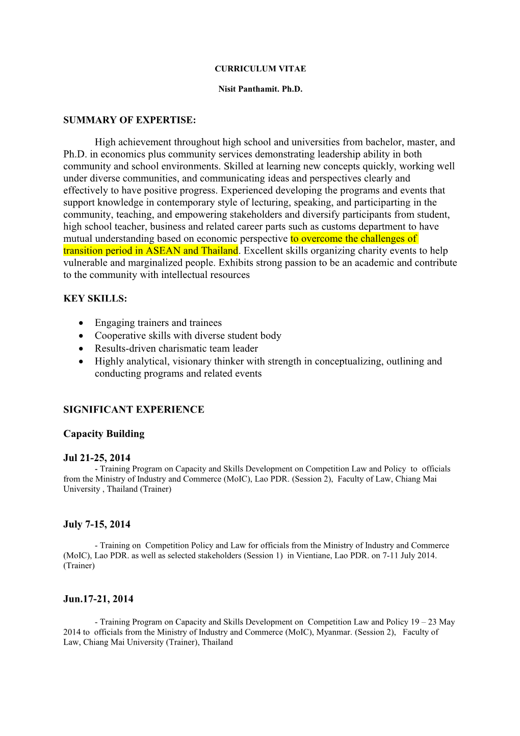 Curriculum Vitae s473